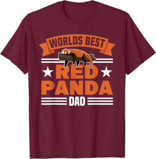 Zookeeper Worlds Best Red Panda Dad Red Panda Girl T-Shirt - T-Shirt | Maroon
