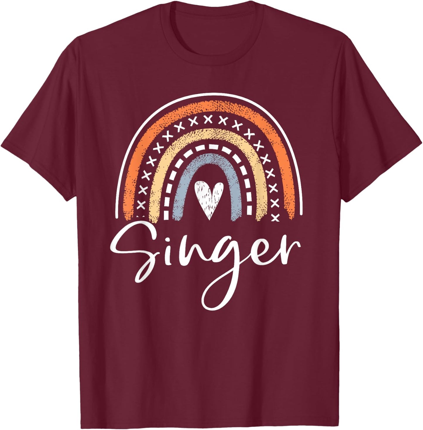 Singer Gifts Funny Rainbow Singing T-Shirt - T-Shirt | Maroon