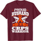 Proud Husband Of A CRPS Warrior RSD Awareness Ribbon RND T-Shirt - T-Shirt | Maroon