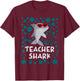 Funny Teacher Shark Women Kids T-Shirt - T-Shirt | Maroon