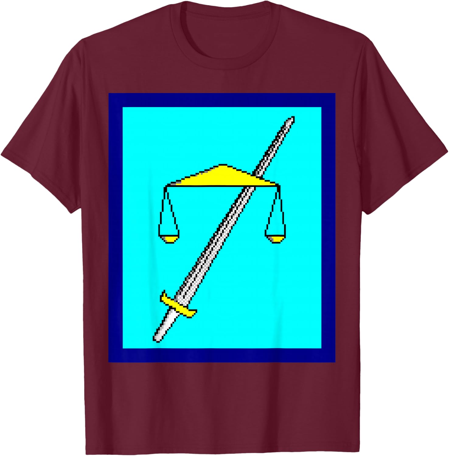 TEMPLEOS Women's Classic Fit Blue Cartoon , Small T-Shirt - T-Shirt | Maroon