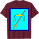 TEMPLEOS Women's Classic Fit Blue Cartoon , Small T-Shirt - T-Shirt | Maroon