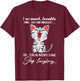 I Am Sweet Lovable Kind Shy Innocent For Heaven's Sake Stop T-Shirt - T-Shirt | Maroon