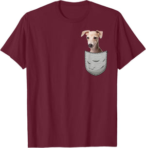 Italian Greyhound Whippet Chest Bag for Dog Owners T-Shirt - T-Shirt | Maroon