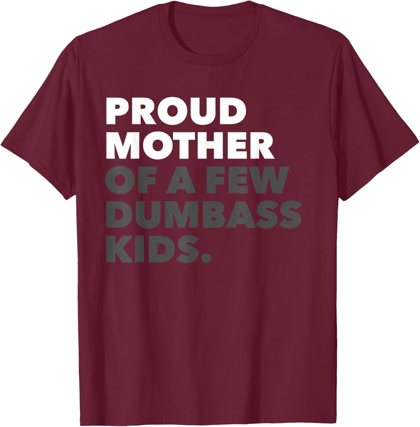 Women Proud Mother Of A Few Dumbass Kids - Mother's Day T-Shirt - T-Shirt | Maroon