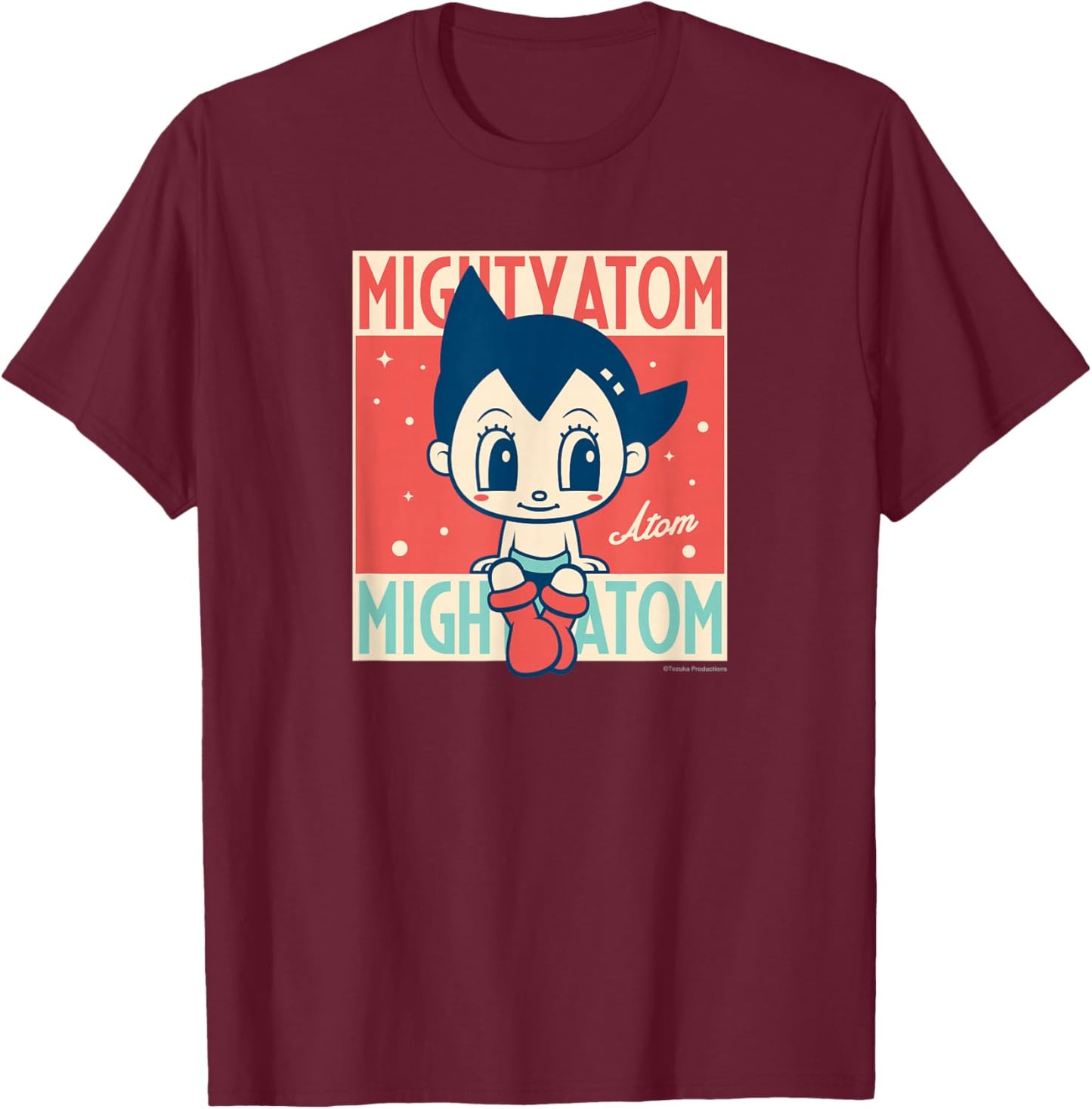 Astro Boy Retro (Atom) (C) Tezuka Productions T-Shirt - T-Shirt | Maroon