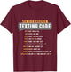 Senior Citizen's Texting Code Grandma Grandpa Birthday T-Shirt - T-Shirt | Maroon