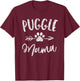 Puggle Mama Shirt Pug Beagle Lover Owner Gifts Dog Mom Men Women Kids T-Shirt - T-Shirt | Maroon