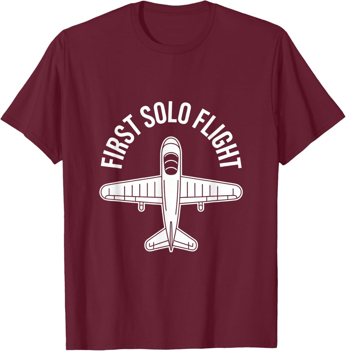 I Survived My First Solo Flight Aviation T-Shirt - T-Shirt | Maroon