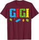 Gigi Master Builder Building Bricks Blocks Family Set Parent T-Shirt - T-Shirt | Maroon