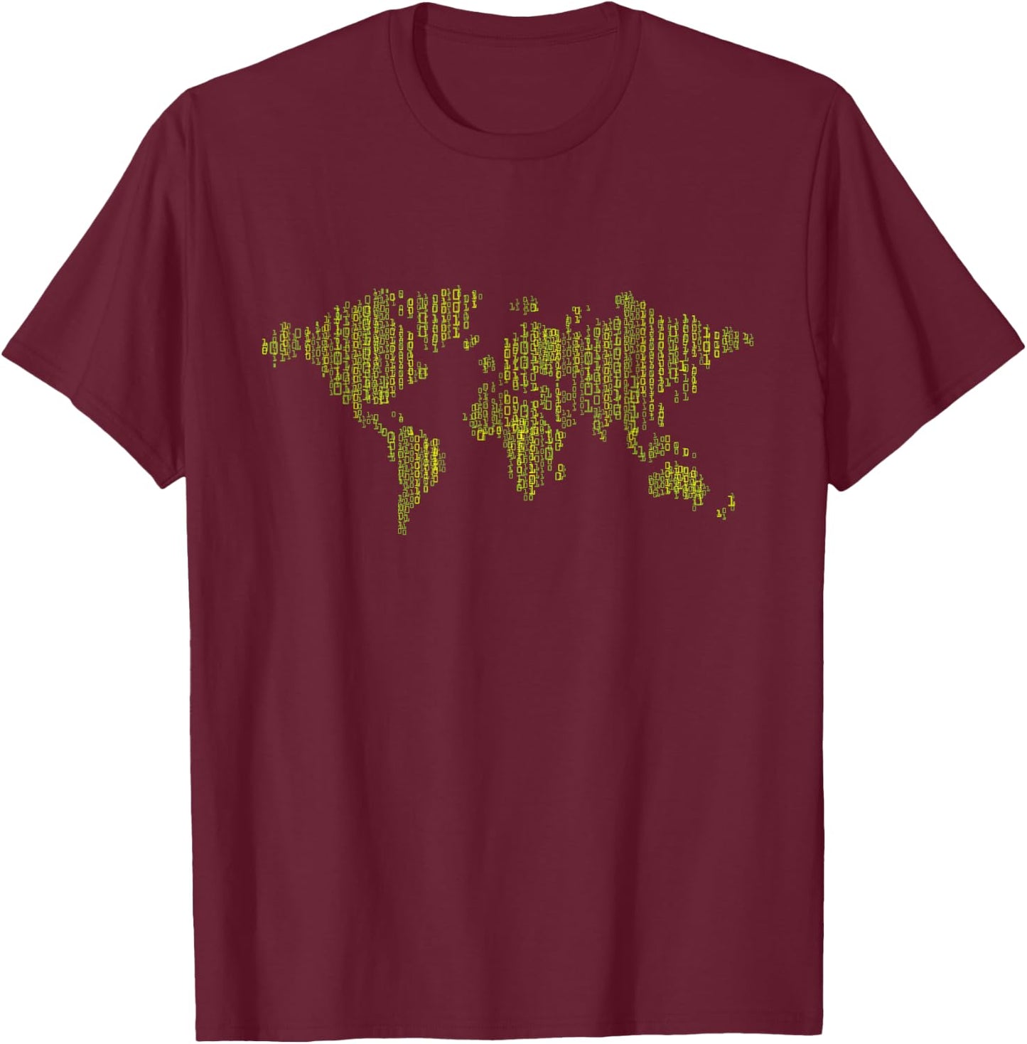 Binary World Computer Coding Programmer T-Shirt - T-Shirt | Maroon