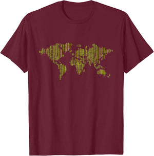 Binary World Computer Coding Programmer T-Shirt - T-Shirt | Maroon
