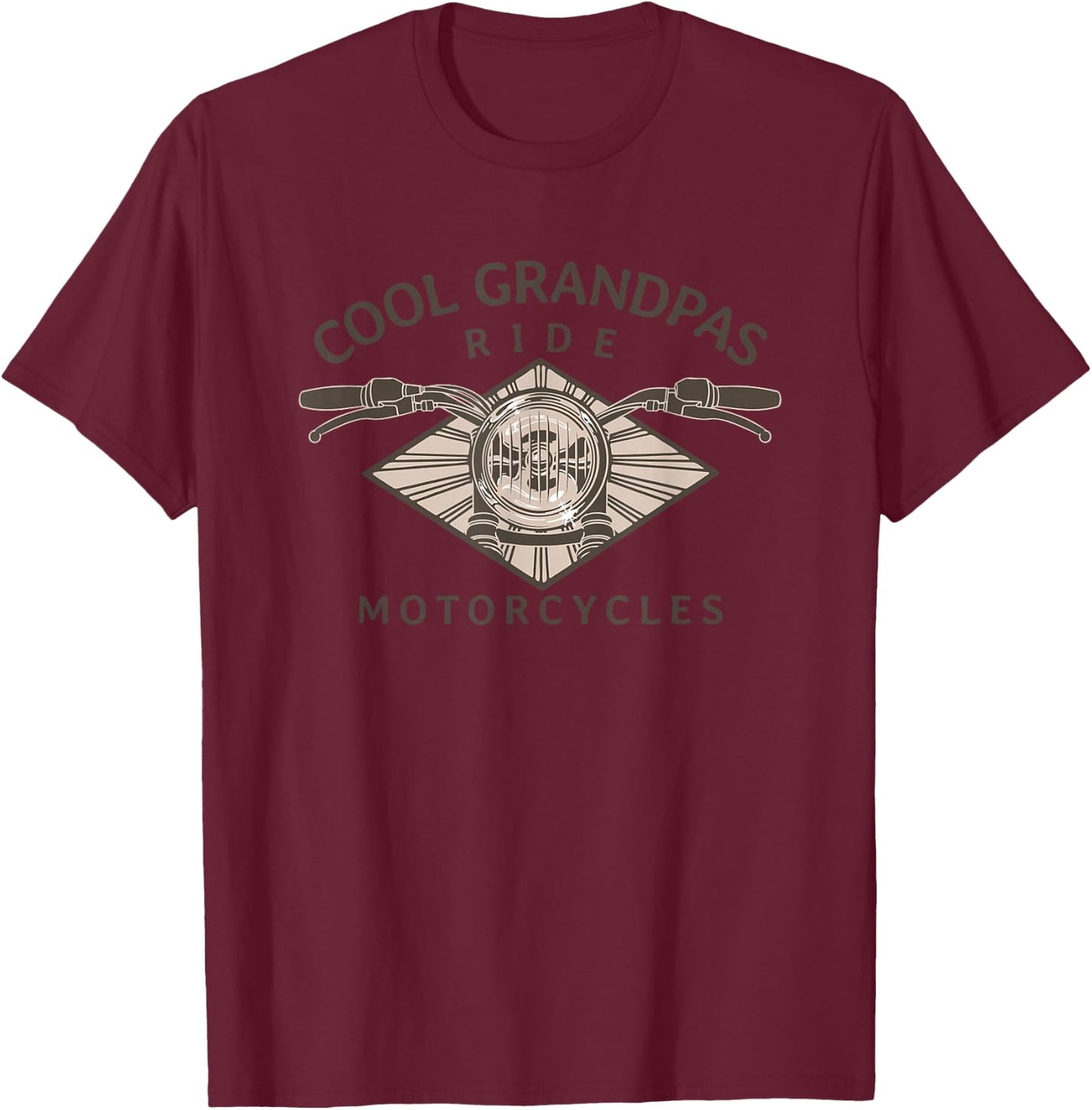 Cool Grandpas Ride Motorcycles - Classic Father's Day T-Shirt - T-Shirt | Maroon