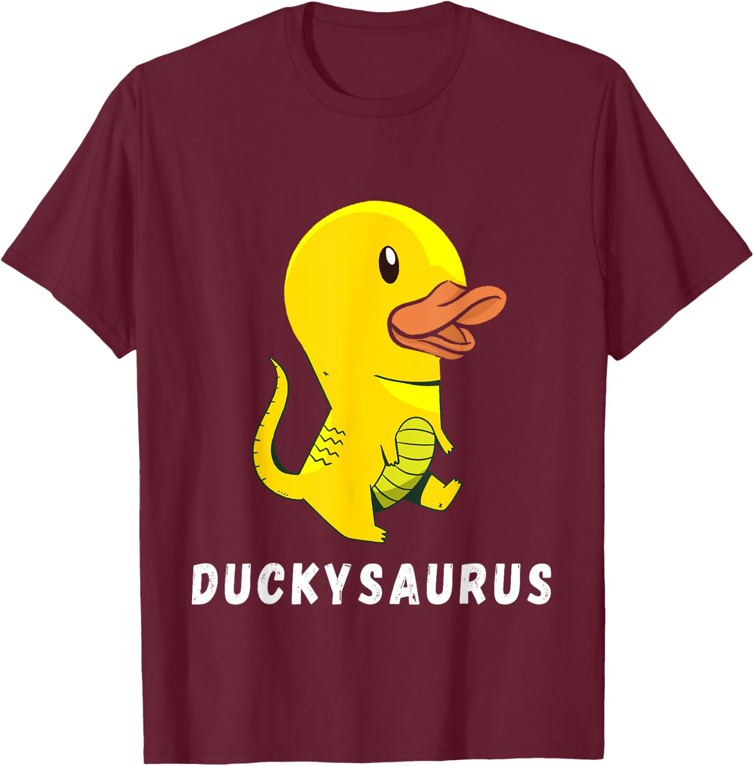 Rubber Duck Dinosaur Funny Rubber Duck Dino Ducky T-Rex T-Shirt - T-Shirt | Maroon