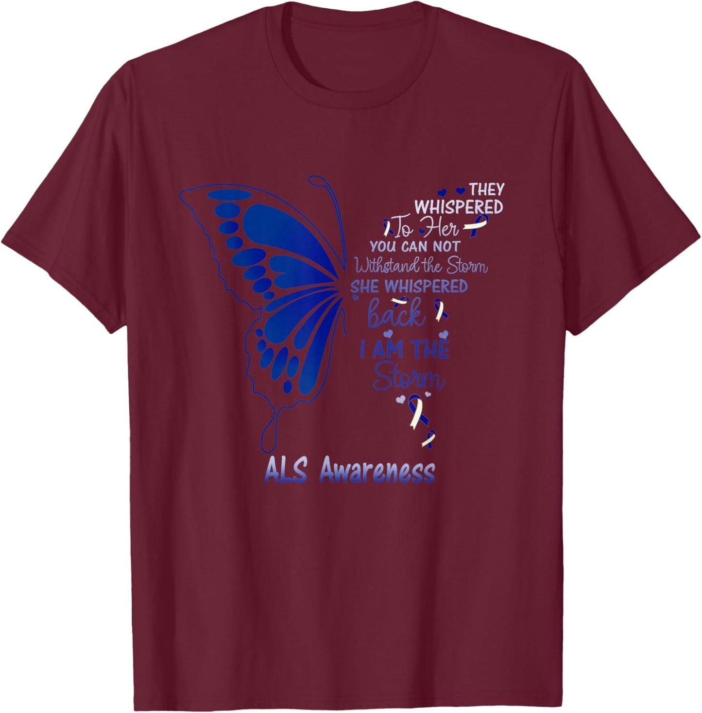 ALS I am the Storm T-Shirt - T-Shirt | Maroon