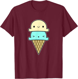 Ice Cream Shirt Kids Toddler Girls and Boys T-Shirt - T-Shirt | Maroon