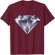 Large Sparkling Diamond Gemstone Jewel Graphic T-Shirt - T-Shirt | Maroon