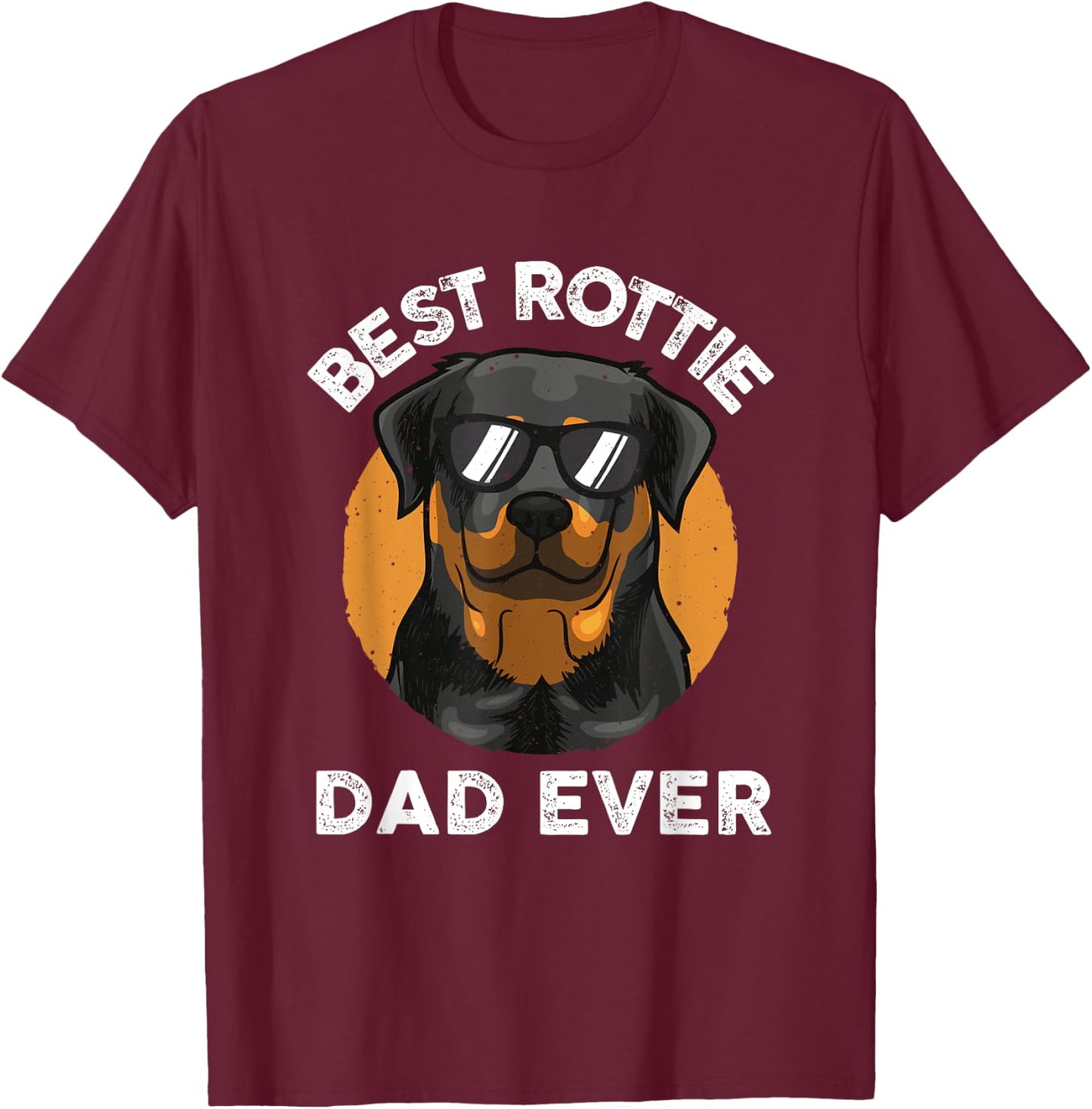 Funny Rottweiler Dad Design Grandpa Rottie Dad Quote T-Shirt - T-Shirt | Maroon