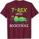 T.Rex Hates Backstroke Funny Swimming D.inosaur Gift T-Shirt - T-Shirt | Maroon