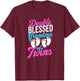 Double blessed grandma of twins - Family Spoiling Grandma T-Shirt - T-Shirt | Maroon