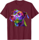 American Pitbull Terrier Pop Art Portrait for Dog Owners T-Shirt - T-Shirt | Maroon