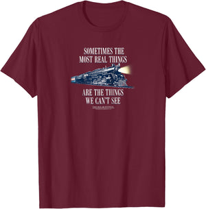 Polar Express Train Raglan Baseball T-Shirt - T-Shirt | Maroon