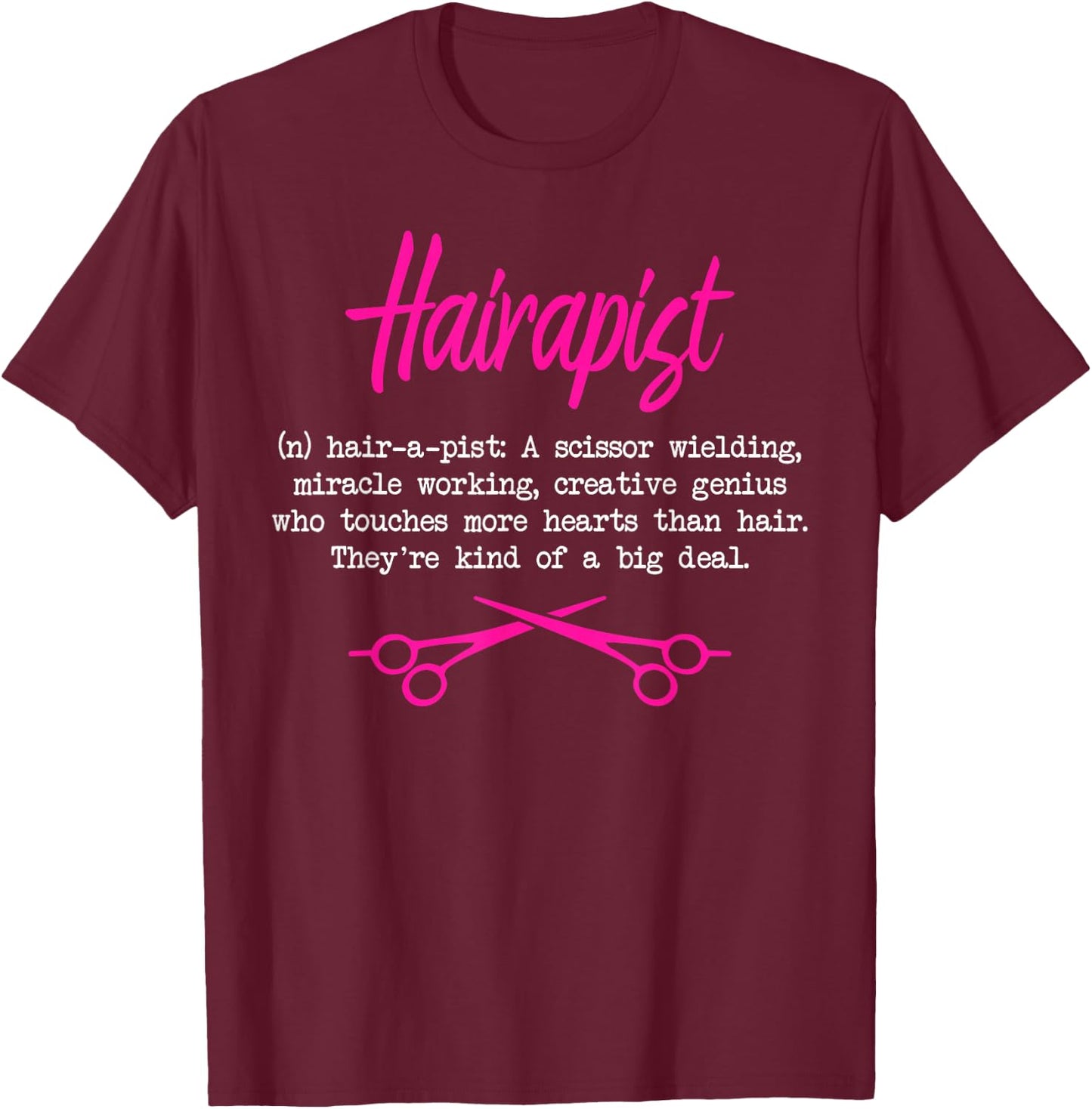 Barber Hairapist Definition Gift Haircutter Hairdresser T-Shirt - T-Shirt | Maroon