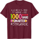 1000 Days Smarter Fifth 5th Grade Teacher Student School T-Shirt - T-Shirt | Maroon