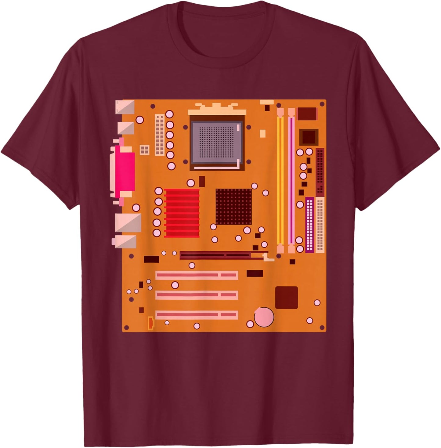 Electronics for devices and systems, circuit boards, soldering T-Shirt - T-Shirt | Maroon