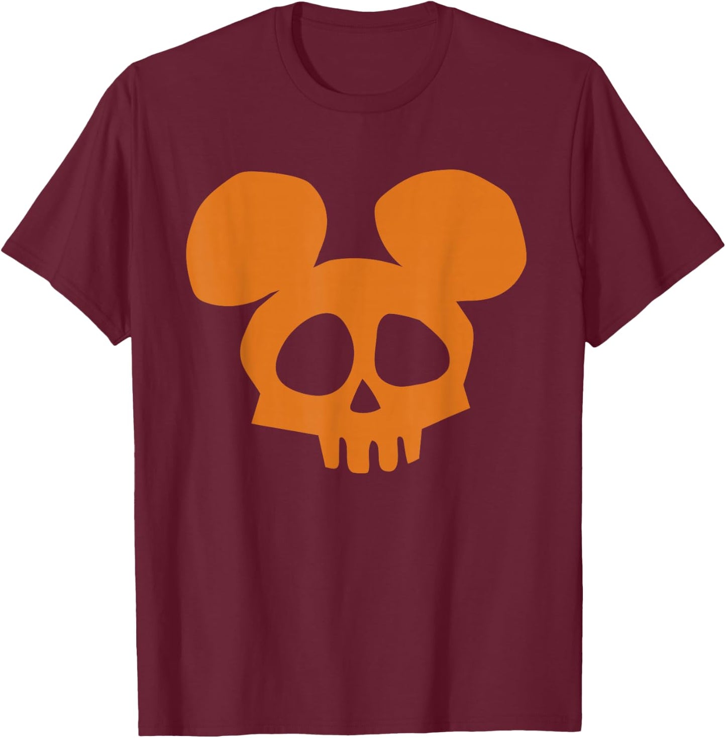 Disney Mickey Mouse Skull Halloween T-Shirt - T-Shirt | Maroon