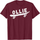 Skateboarding Ollie Vintage Skateboarder Grungy Graphic T-Shirt - T-Shirt | Maroon
