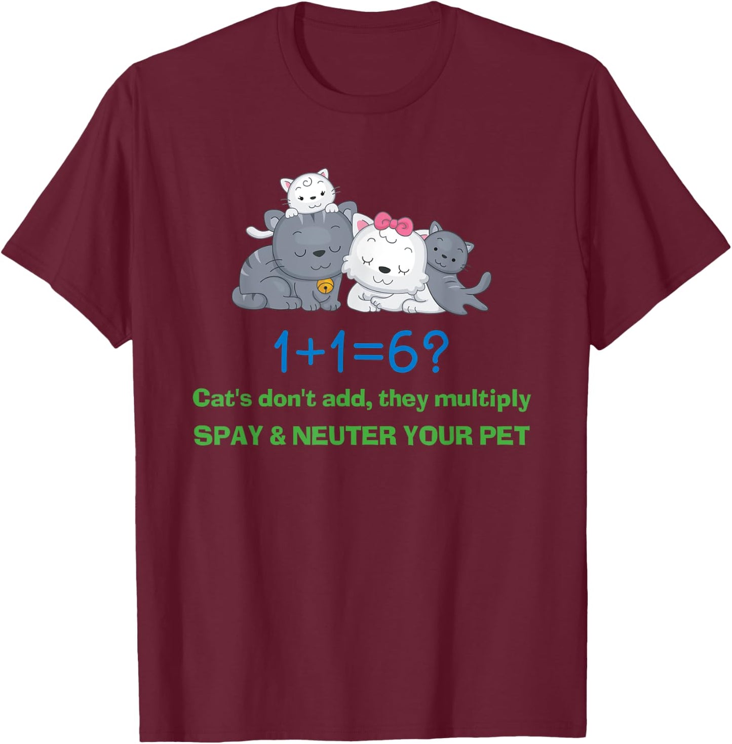 Lucky Dog Animal Rescue - Spay and Neuter Women Girls Kids T-Shirt - T-Shirt | Maroon
