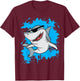 Shark Sunglasses Youth Shark T-Shirt - T-Shirt | Maroon
