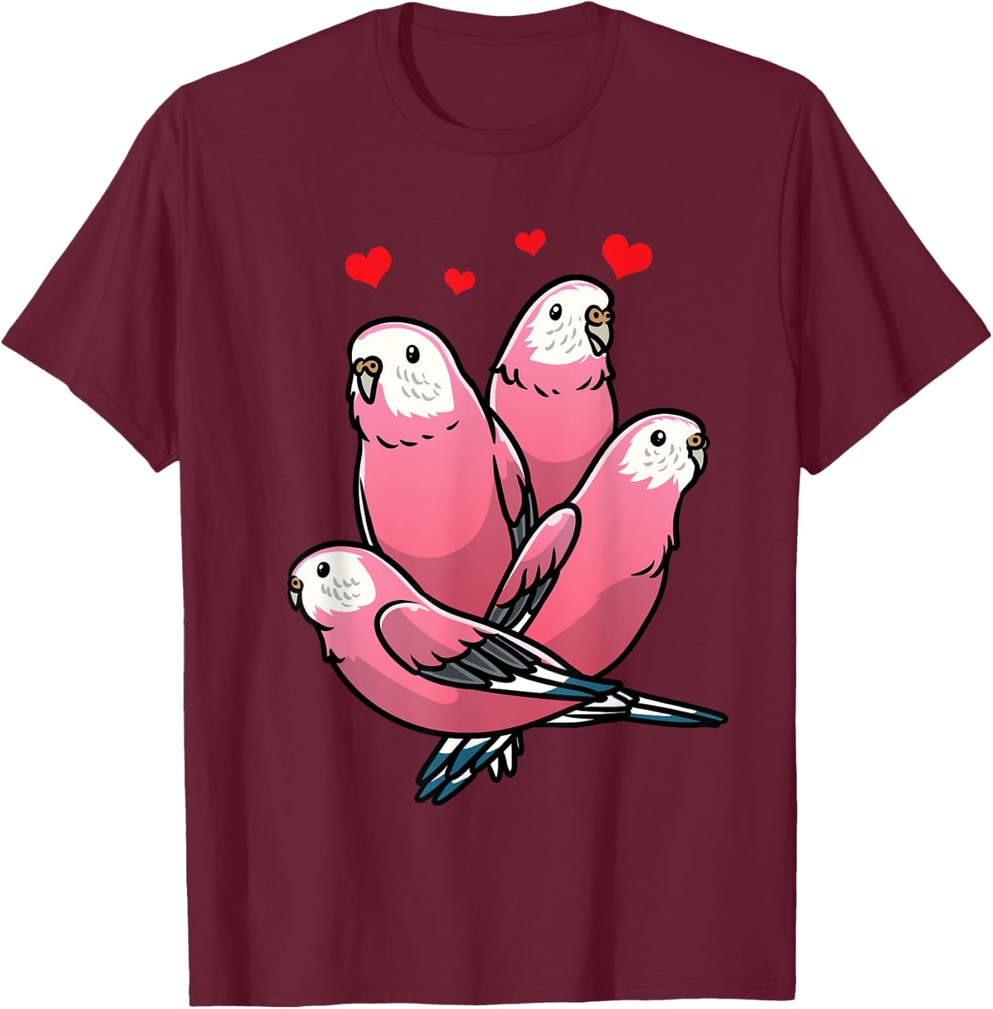 Bourke's parrot Bird Lover Parakeet T-Shirt - T-Shirt | Maroon