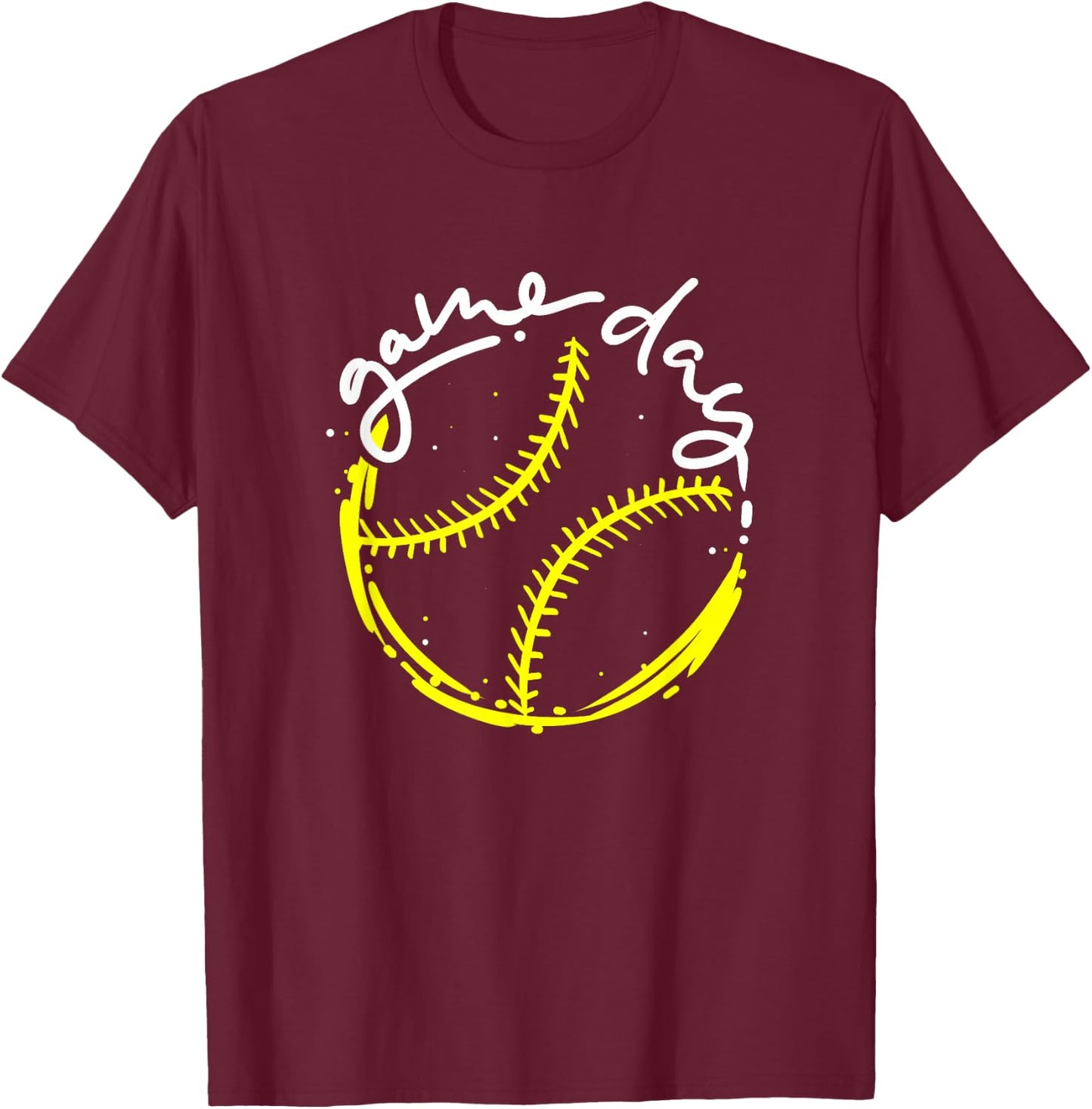 Game Day Baseball Life, Softball Life for Mom Boys Girls T-Shirt - T-Shirt | Maroon