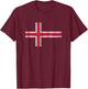 Vintage Icelandic Flag Retro Iceland Souvenir Gift Women Men T-Shirt - T-Shirt | Maroon