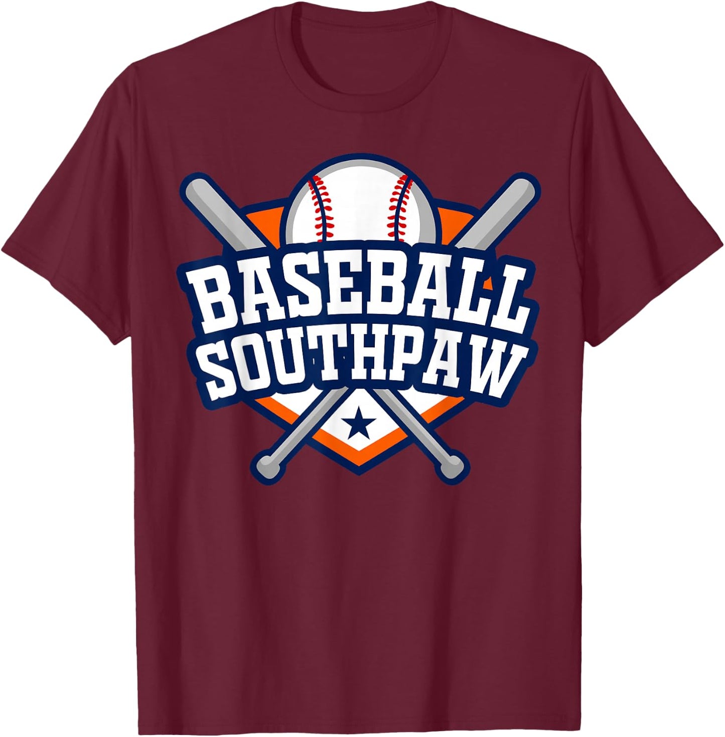 Baseball Southpaw - Left Handed Players Rule - Lefty T-Shirt - T-Shirt | Maroon