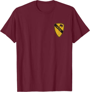 1st Cavalry Division Army Iraq Us Usa T-Shirt - T-Shirt | Maroon