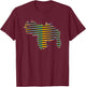 Venezuelan Map - Mapa De Venezuela Multicolor - Chromatic T-Shirt - T-Shirt | Maroon