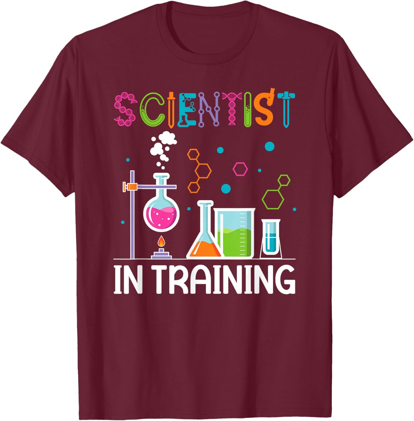 Future Scientist in Training Kids Scientist Boy Science T-Shirt - T-Shirt | Maroon