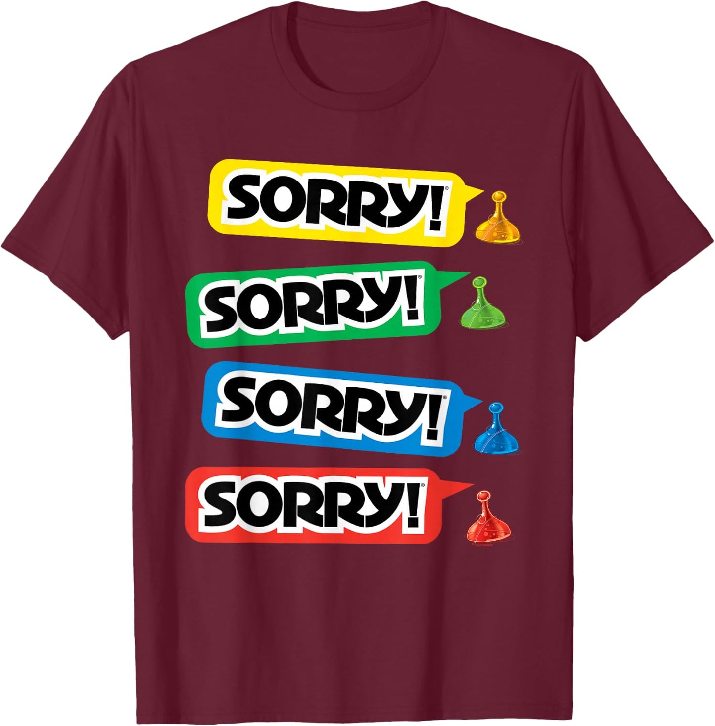 Sorry Sorry! Sorry! Sorry! T-Shirt - T-Shirt | Maroon