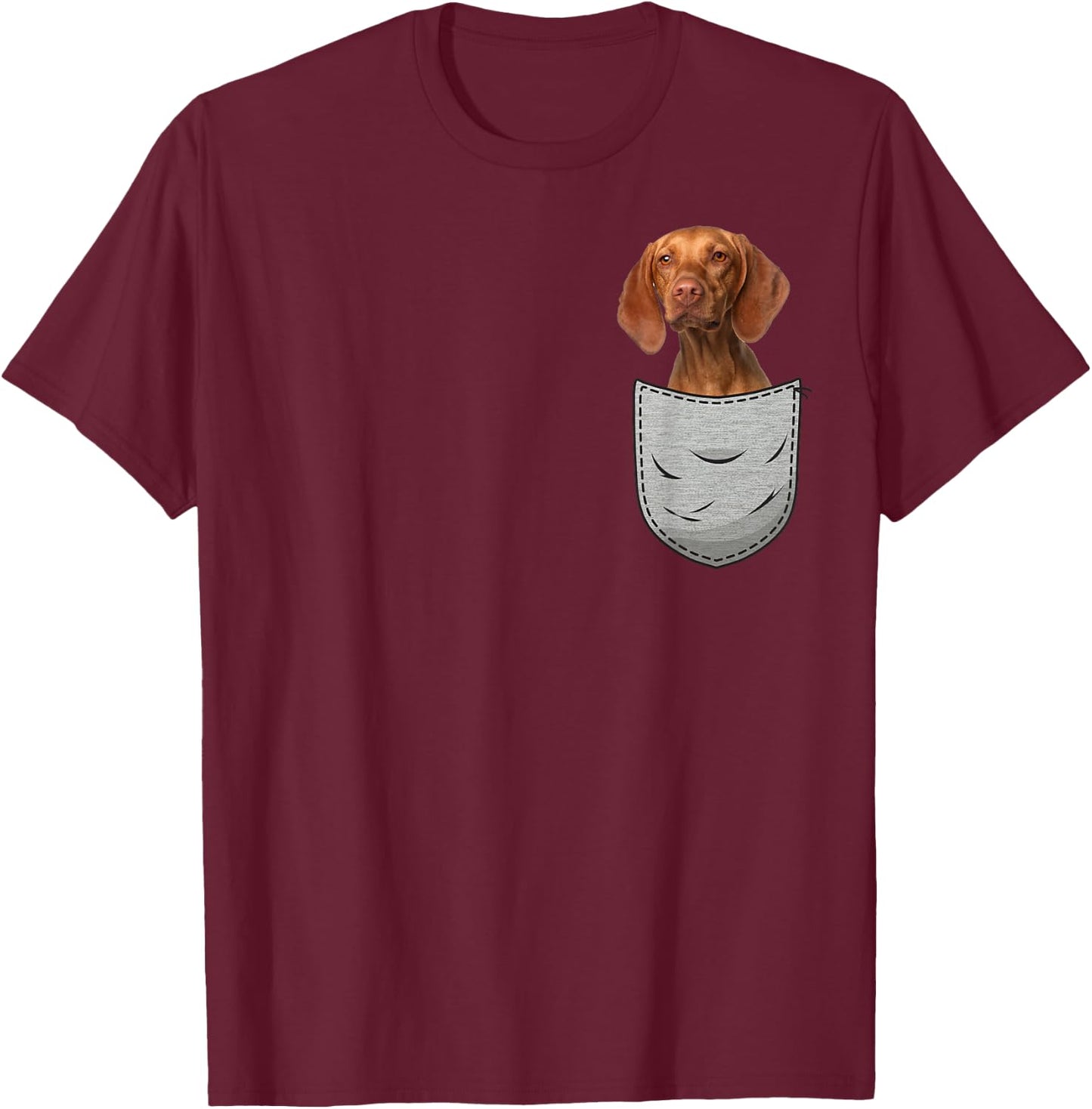 Magyar Vizsla Short Haired Hungarian Vorehand Dog T-Shirt - T-Shirt | Maroon