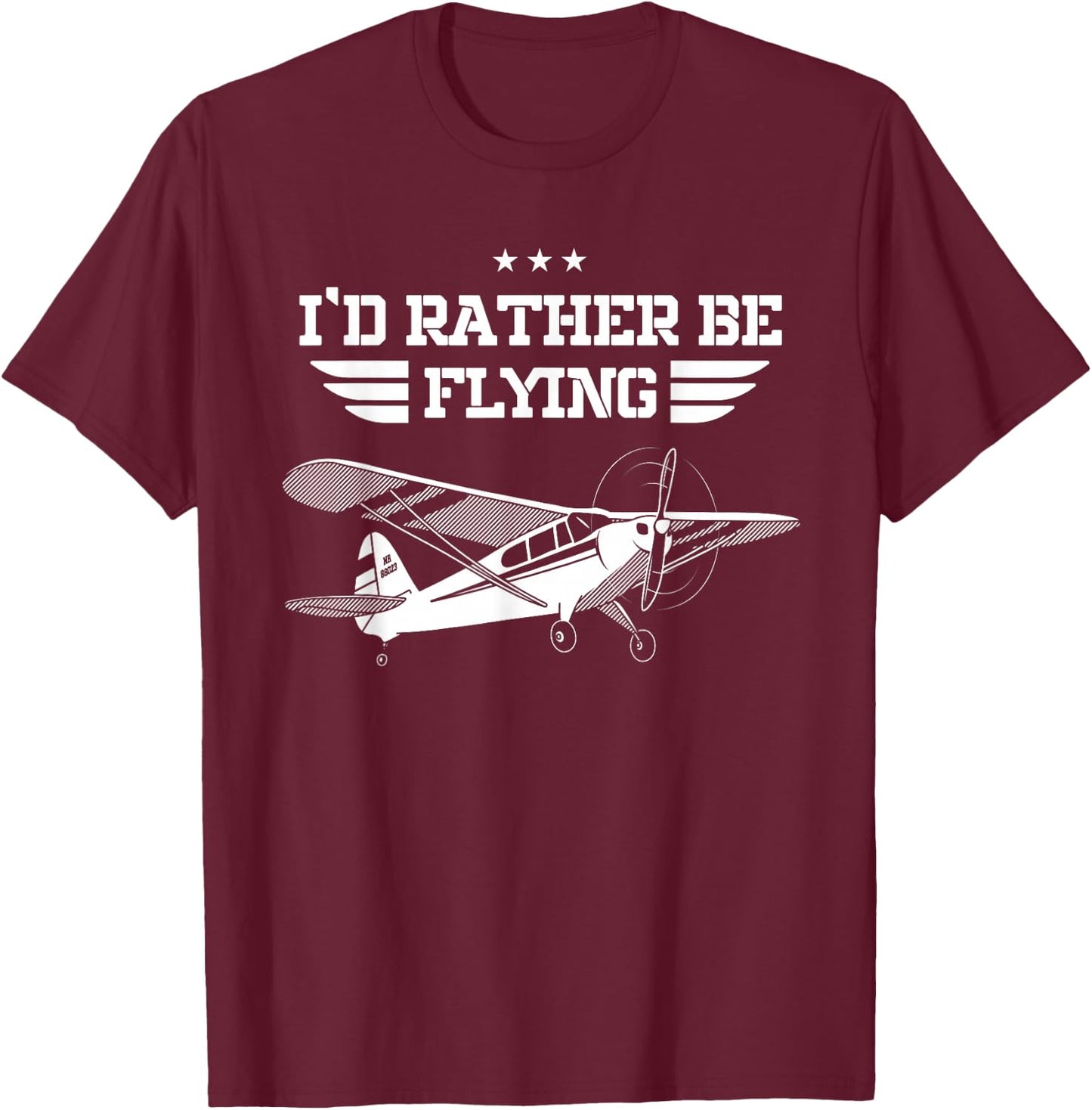 I'd Rather Be Flying RC Model Pilot Aviation Gifts RC Tarpaulin T-Shirt - T-Shirt | Maroon