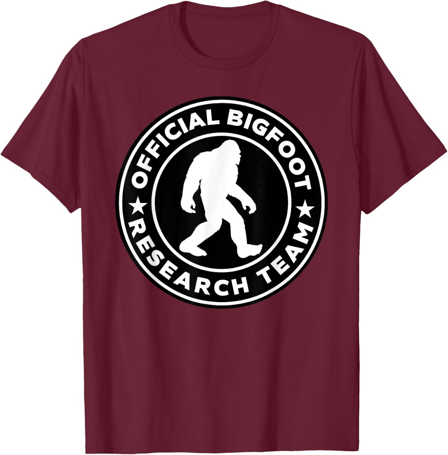 Miftees Halloween Official Bigfoot Research Team T-Shirt - T-Shirt | Maroon