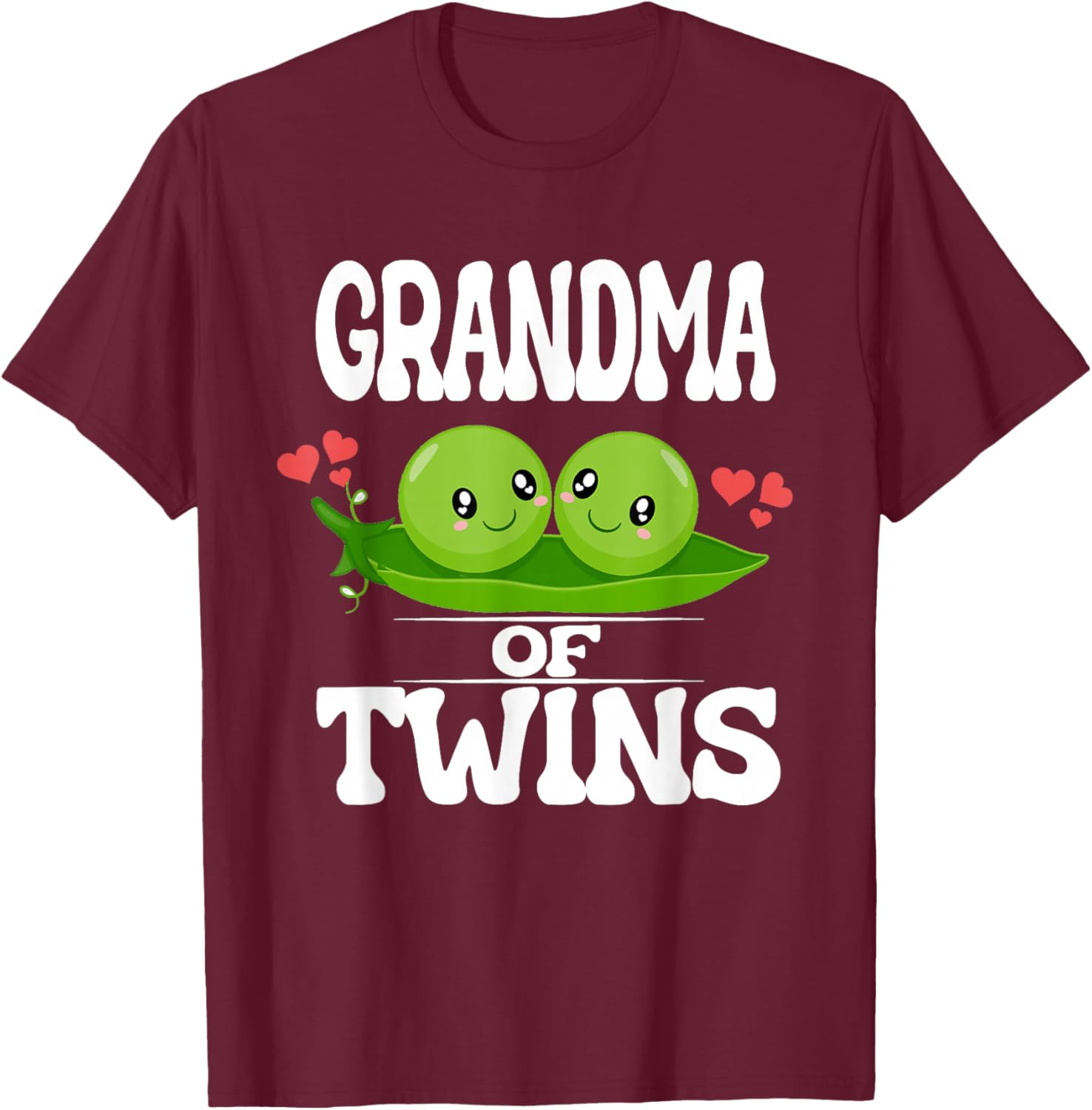 Grandma Of Twins Black Women's Classic Fit T-Shirt - T-Shirt | Maroon