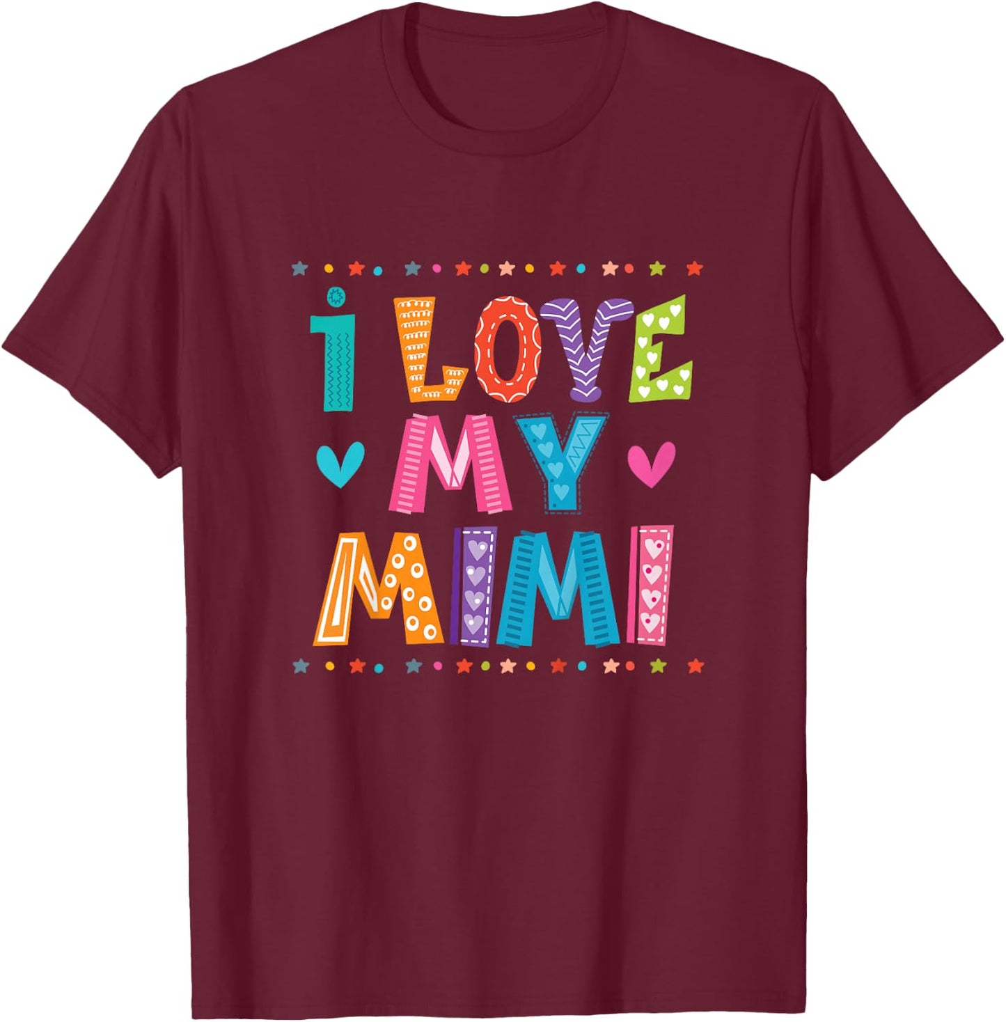 Granddaughter I Love My Mimi T-Shirt - T-Shirt | Maroon