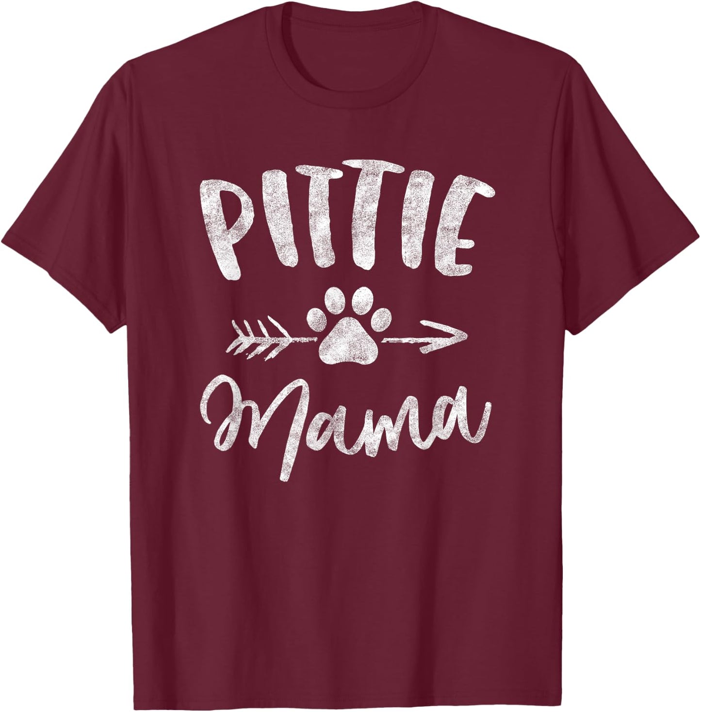 Pittie Mama Pitbull Lover Gifts Pit bull Dog Mom Mother Women Girls Kids T-Shirt - T-Shirt | Maroon