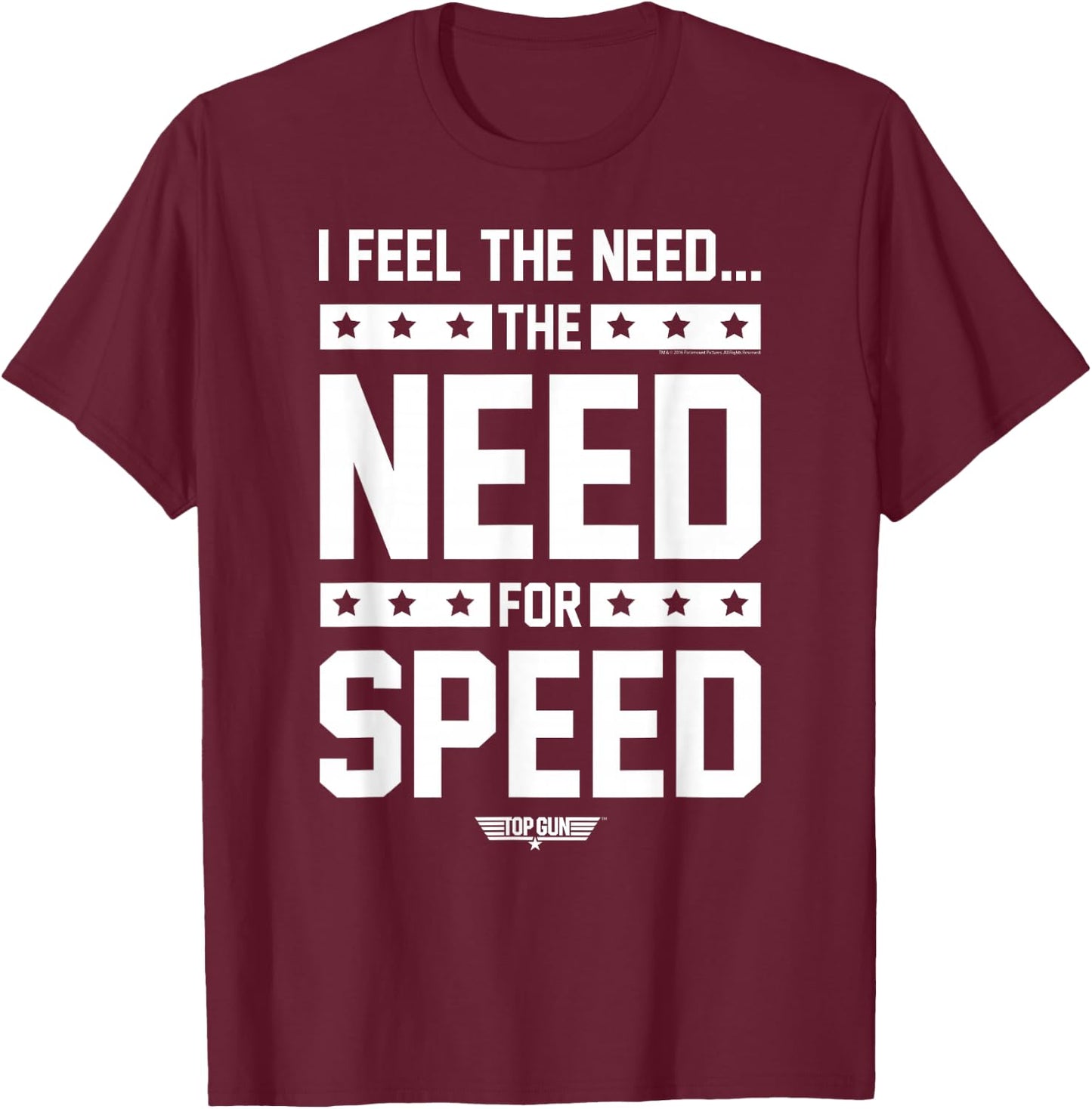 Top Gun The Need for Speed Type Retro 80's Action Movie T-Shirt - T-Shirt | Maroon
