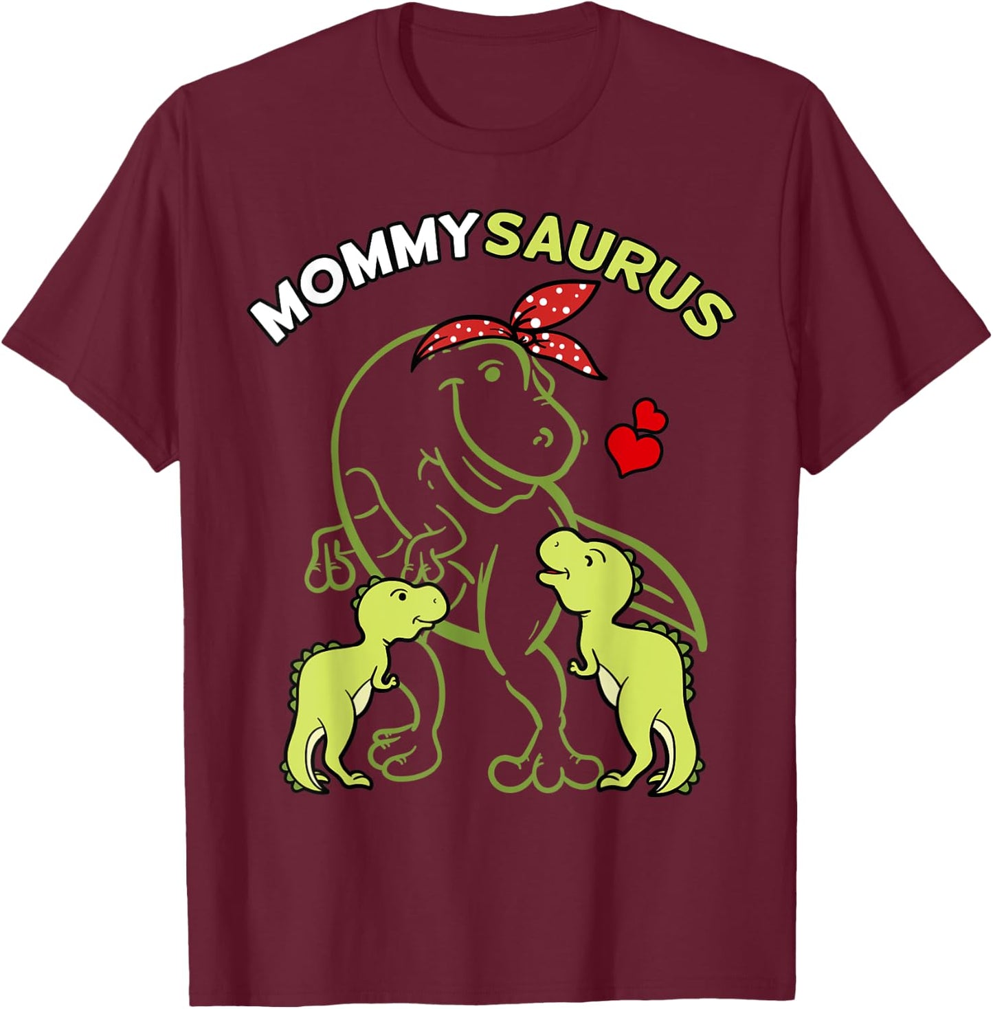 Mommysaurus Dinosaur Mom Dino Lover Mother's Day Gift T-Shirt - T-Shirt | Maroon