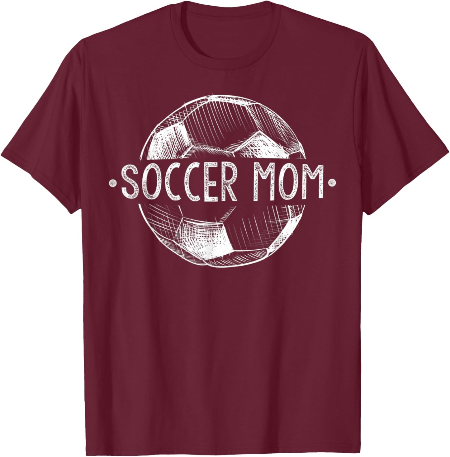 Soccer Mom Family Matching Team Player Gift Sport Lover Mama T-Shirt - T-Shirt | Maroon